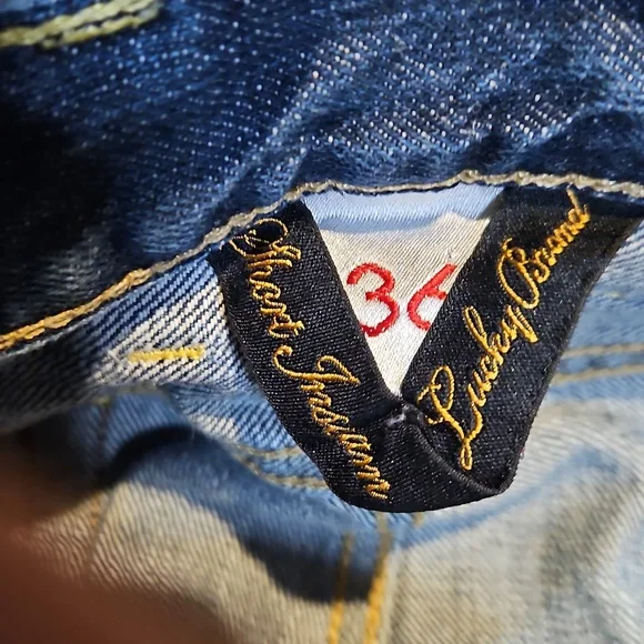 Lucky Brand 361 Men's Jeans Blue Denim Straight Leg Waist 36 - Picture 5 of 12